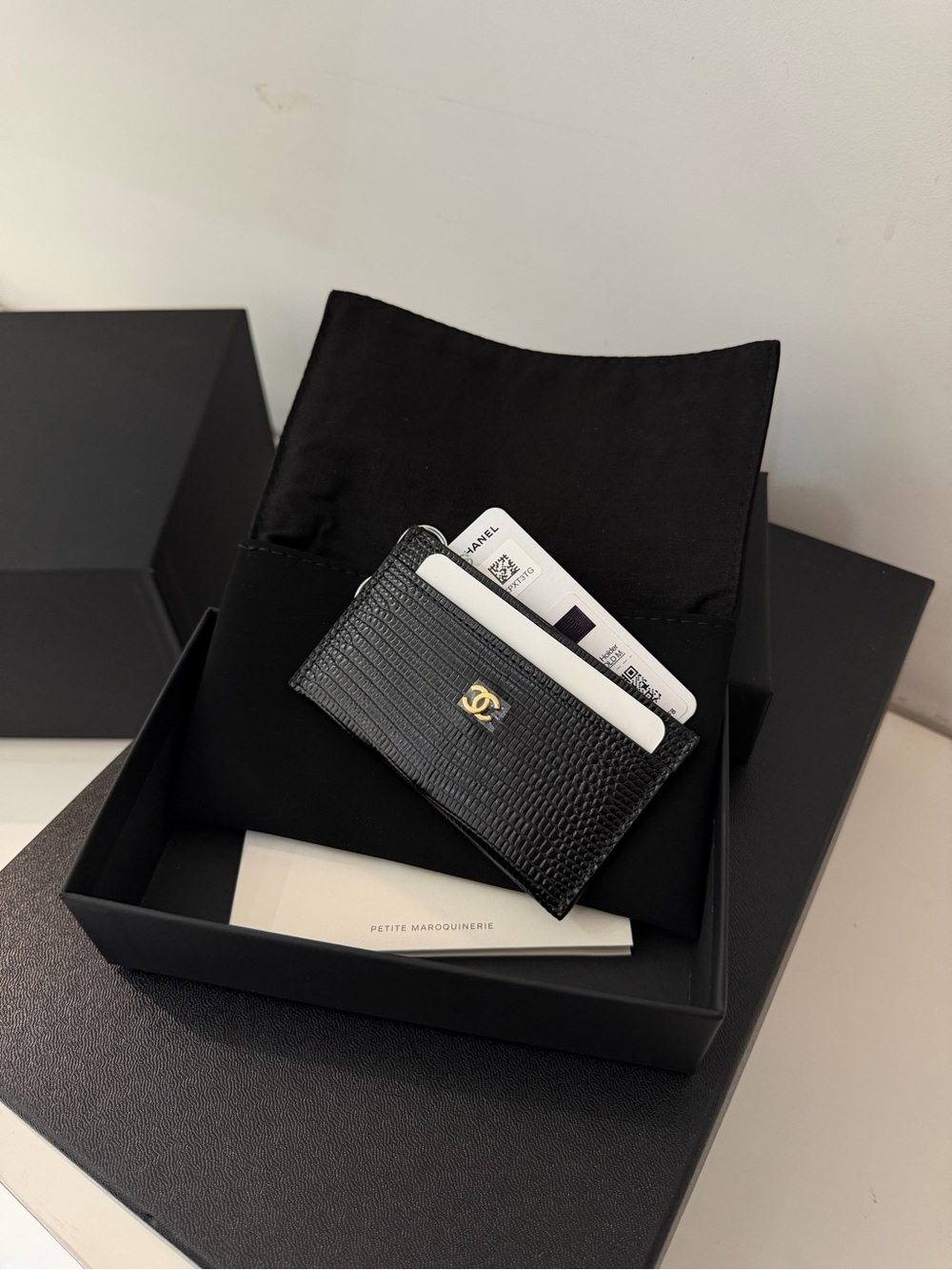 Chanel 26A Lizard Embossed Card Holder | NIB